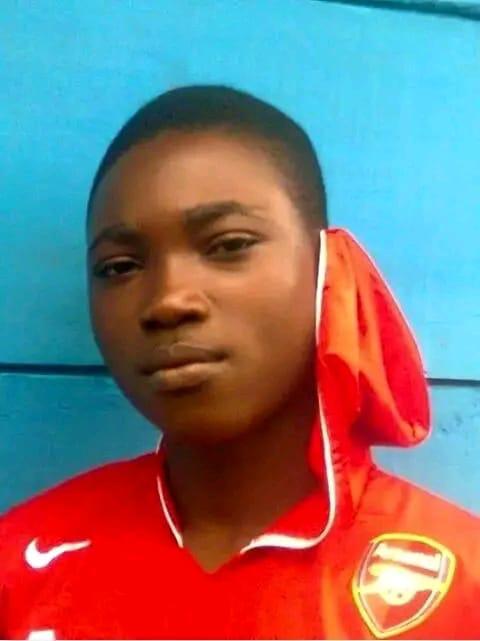 Izuchukwu Fidelis in a football jersey